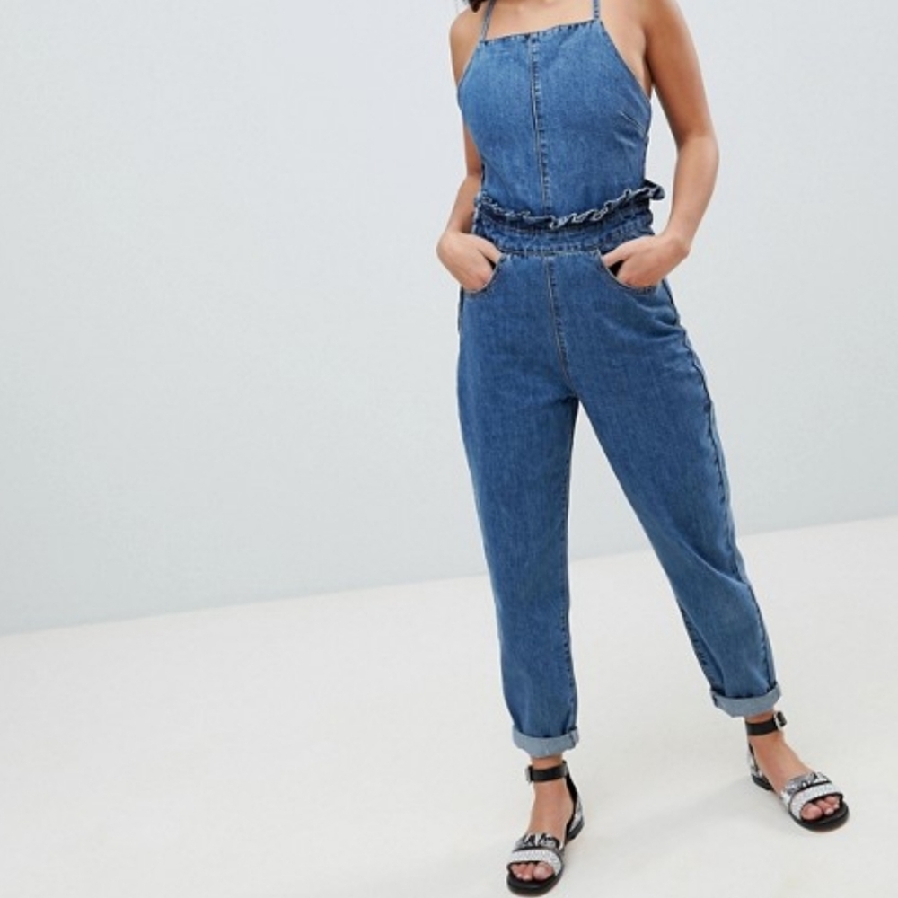 Asos jean jumpsuit